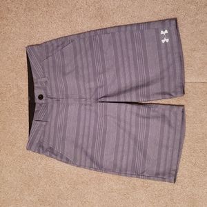 Under Armour Boys Gray Striped Shorts